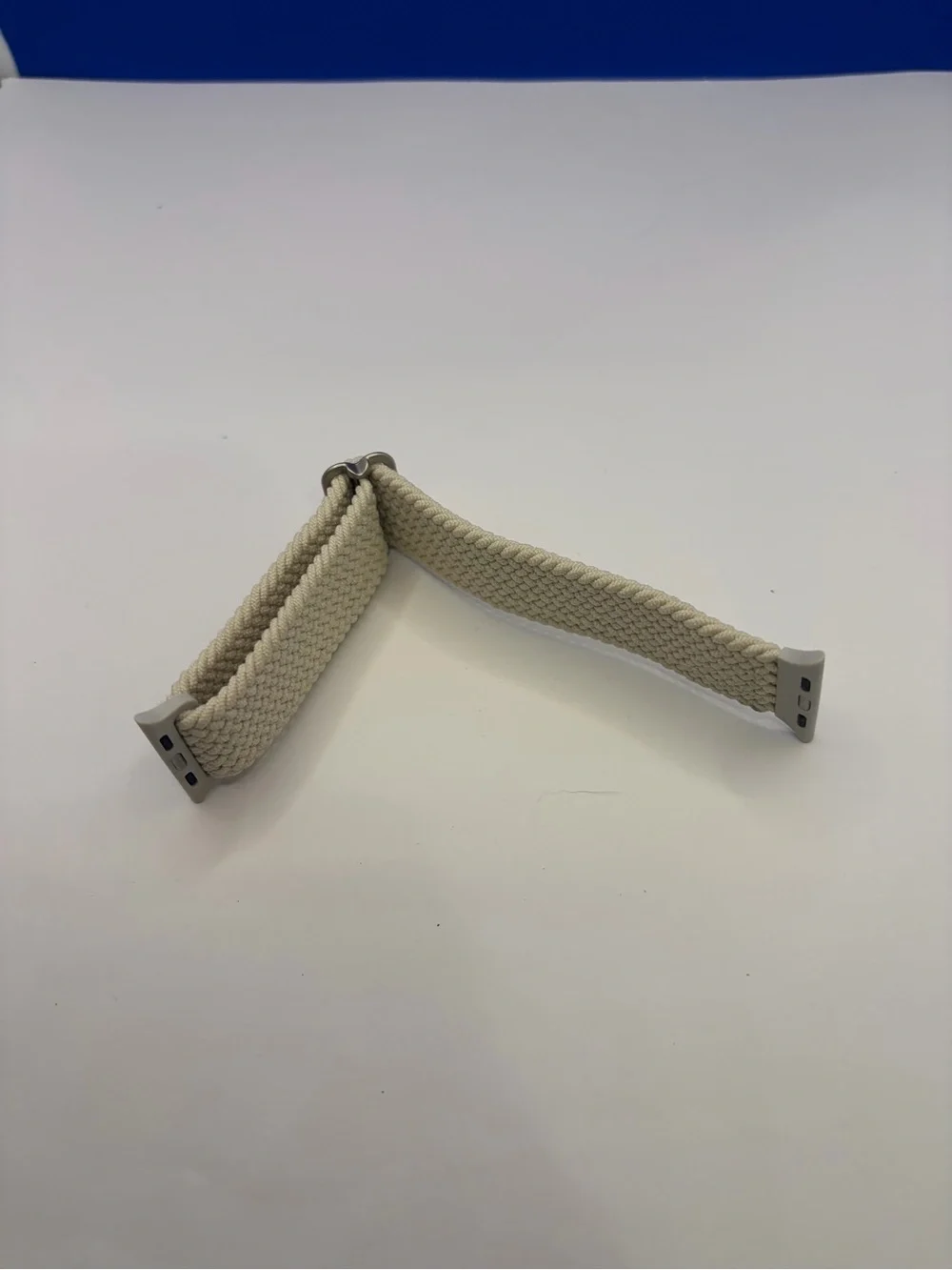 Woven Nylon Apple Watch Band in Beige Compatible with SE Series 2nd Gen 40mm